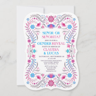 Fiesta Mexican Gender Reveal Invitation