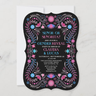 Fiesta Mexican Gender Reveal Invitation