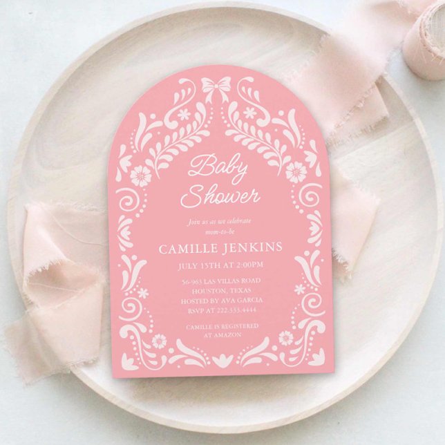 Fiesta Mexican Girl Baby Shower Arch Invitation (Creator Uploaded)