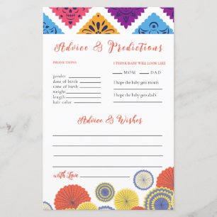 Fiesta Mexican Paper Fan Advice & Prediction Cards