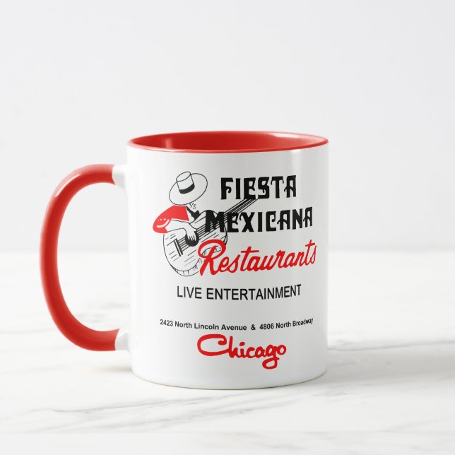 Fiesta Mexicana Restaurant, Chicago, IL Mug (Left)