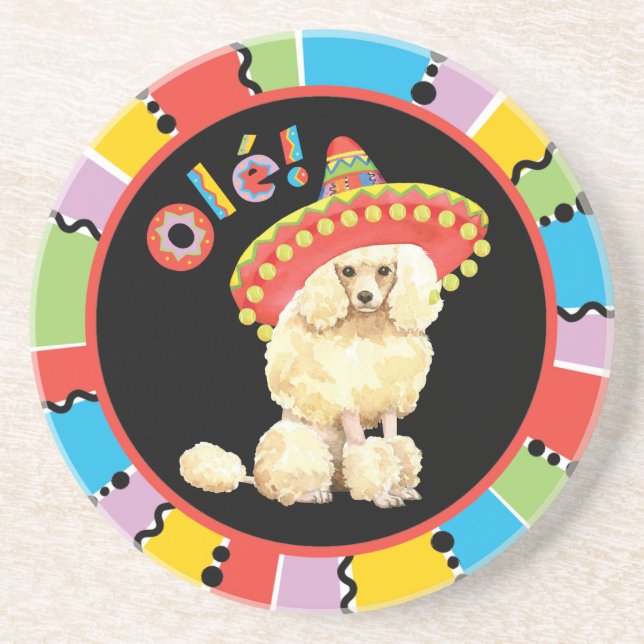 Fiesta Miniature Poodle Coaster (Front)
