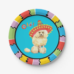Fiesta Miniature Poodle Paper Plate