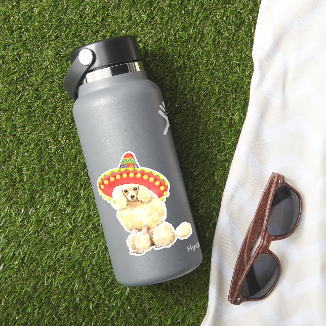 Fiesta Miniature Poodle Vinyl Sticker (HydroFlask Insitu)