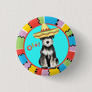 Fiesta Miniature Schnauzer 3 Cm Round Badge