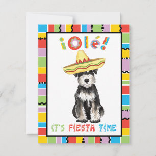 Fiesta Miniature Schnauzer Invitation