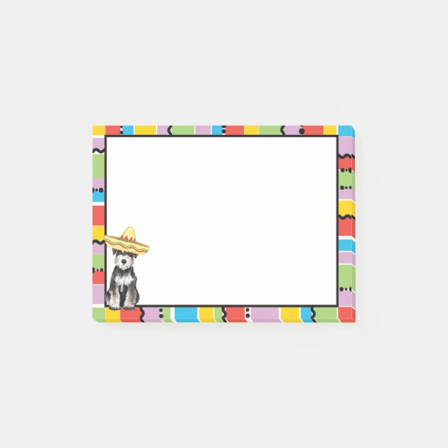 Fiesta Miniature Schnauzer Post-it Notes (Front)