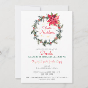 Fiesta Navideña Navidad Spanish Christmas Posada Invitation