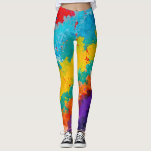 Fiesta Paint Colour Splash Colourful Splashes Leggings