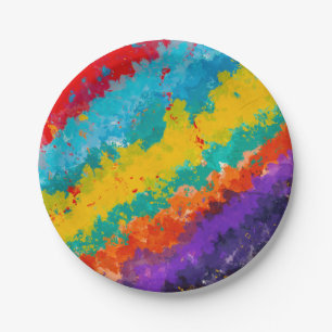 Fiesta Paint Colour Splash Colourful Splashes Part Paper Plate