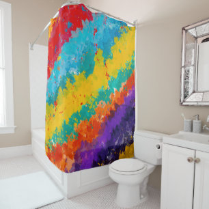 Fiesta Paint Colour Splash Colourful Splashes Shower Curtain
