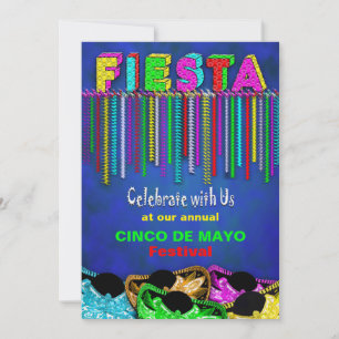 FIESTA PARTY INVITATION - CINCO DE MAY0 - BRIGHT