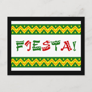 fiesta party invitation postcard