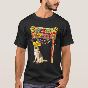 Fiesta Party Mexican German Shepherd Cinco De May T-Shirt