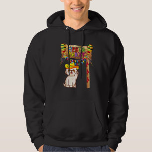Fiesta Party  Mexican Shih Tzu Sombrero Cinco De M Hoodie