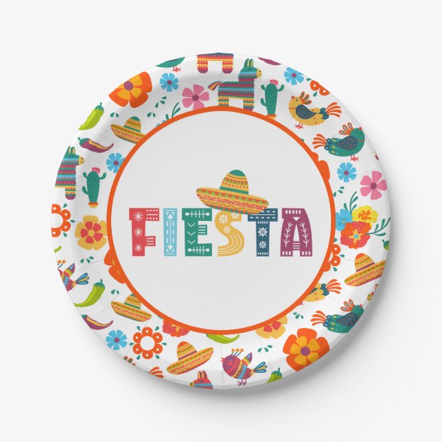 Fiesta Party Paper Plate (Front)