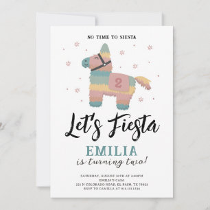 Fiesta Party Piñata Earthy Muted Colours Invitatio Invitation
