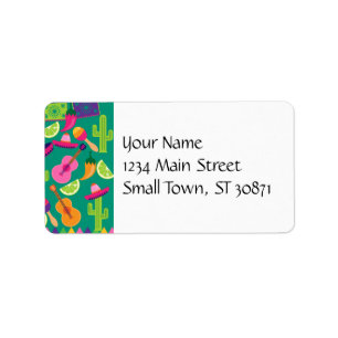 Fiesta Party Sombrero Limes Guitar Maraca Saguaro Label