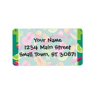 Fiesta Party Sombrero Limes Guitar Maraca Saguaro Label