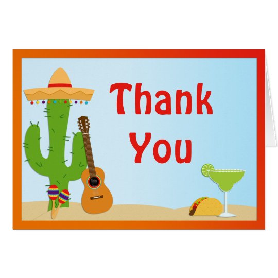 Fiesta Party Thank You Card