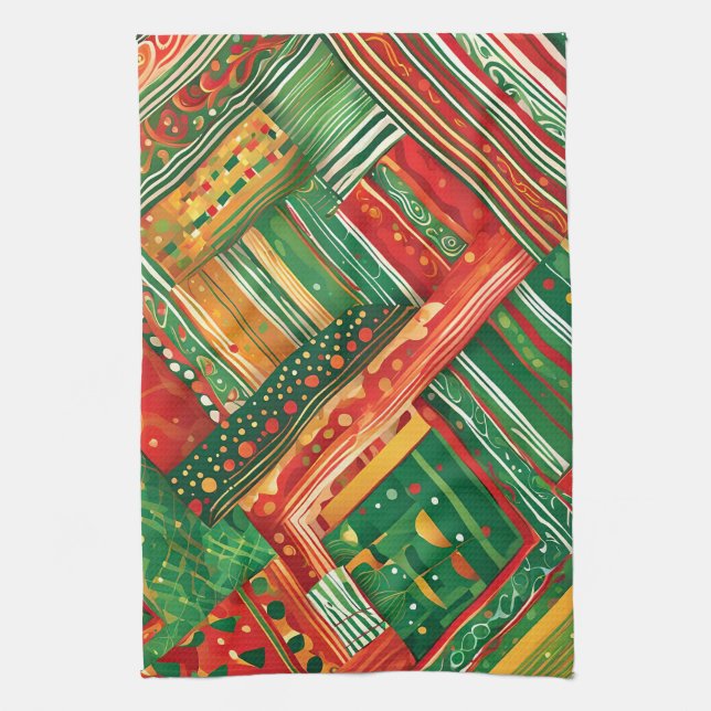 fiesta patchwork kitchen towel (Vertical)