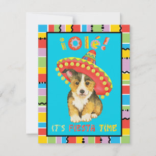 Fiesta Pembroke Welsh Corgi Invitation