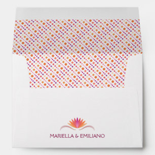 Fiesta Pink Dots Wedding Envelope