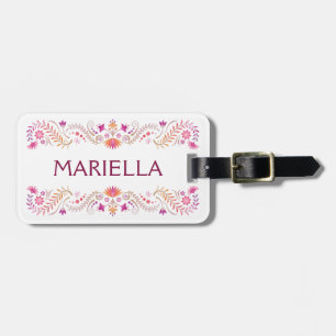 Fiesta Pink Luggage Tag
