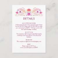 Fiesta Pink Wedding Details