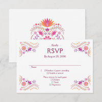 Fiesta Pink Wedding Quinceañera RSVP
