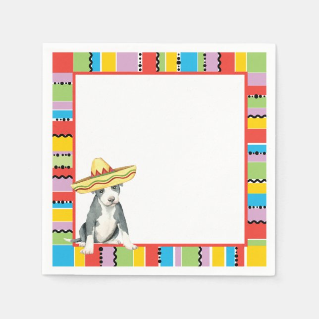 Fiesta Pit Bull Terrier Napkin (Front)