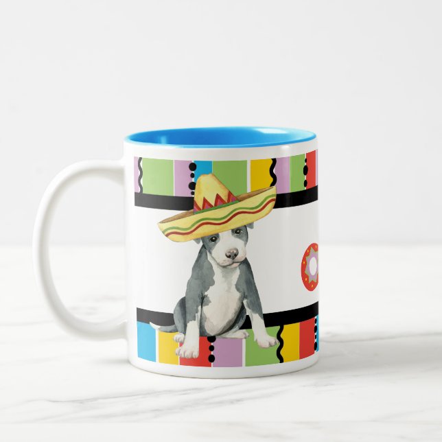 Fiesta Pit Bull Terrier Two-Tone Coffee Mug (Left)