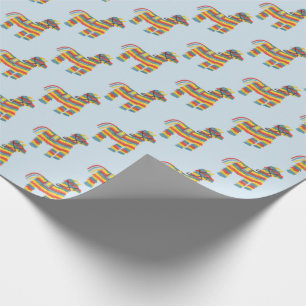 ¡FIESTA! Precious piñata pattern on pale blue Wrapping Paper