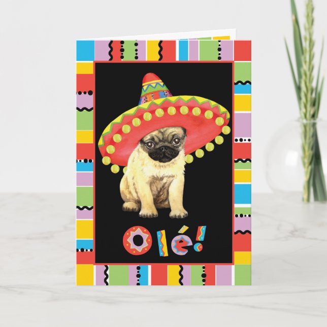Fiesta Pug Card (Front)