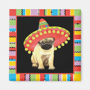 Fiesta Pug Magnet