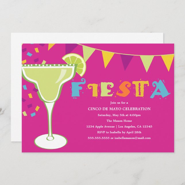 Fiesta | Purple Invitation (Front/Back)