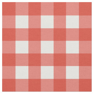 Fiesta Red & White Gingham Check Fabric