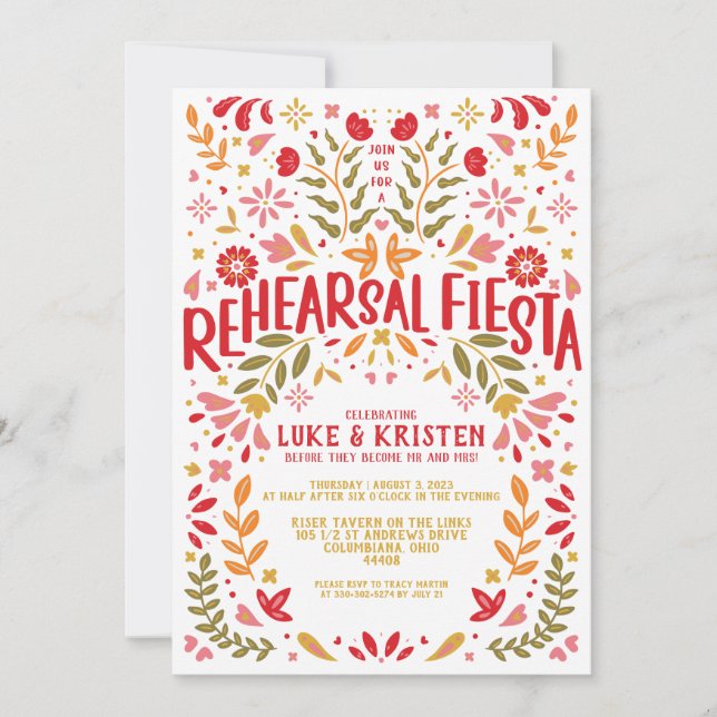 Fiesta Rehearsal Dinner Invitation (Front)