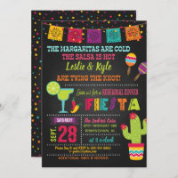 Fiesta Rehearsal Dinner Invitation - Black