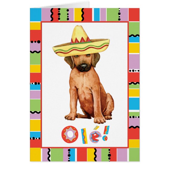 Fiesta Rhodesian Ridgeback Card (Front)