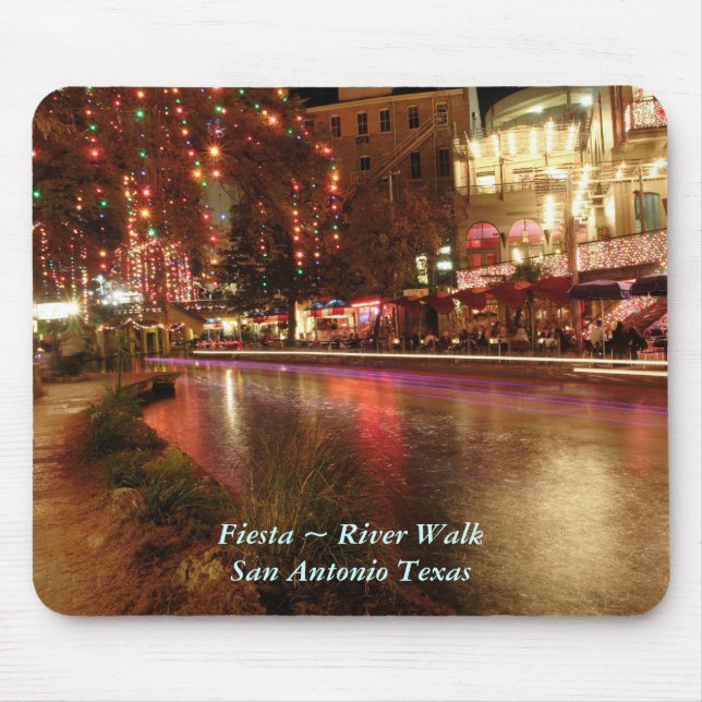 Fiesta ~ River Walk San Antonio Texas Mouse Mat (Front)