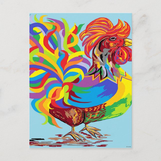 Fiesta Rooster Postcard (Front)