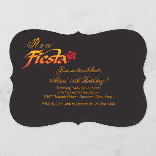 Fiesta Rose Invitation
