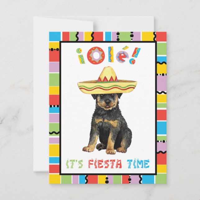 Fiesta Rottweiler Invitation (Front)