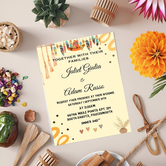  fiesta rustic modern elegant mexican wedding invitation (Creator Uploaded)