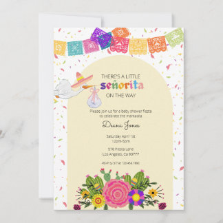 Fiesta Senorita Baby Shower Invitation