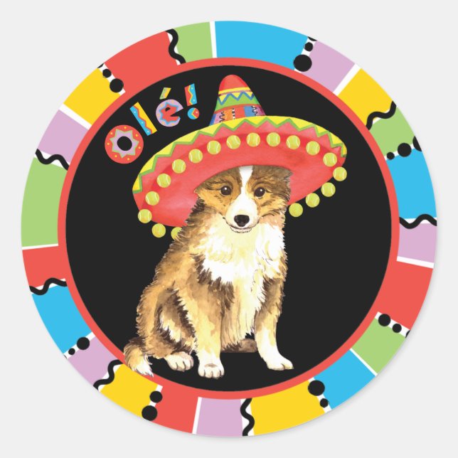 Fiesta Sheltie Classic Round Sticker (Front)