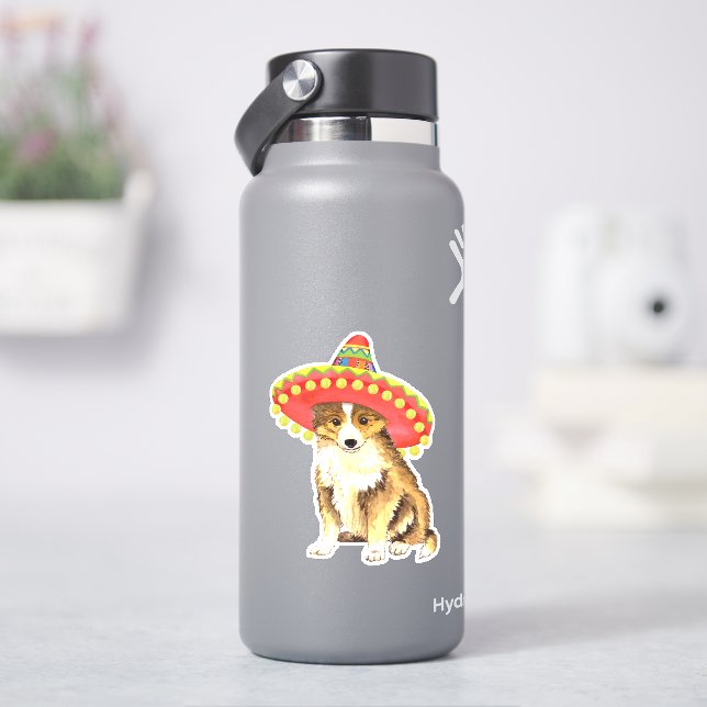 Fiesta Sheltie Vinyl Sticker (HydroFlask)