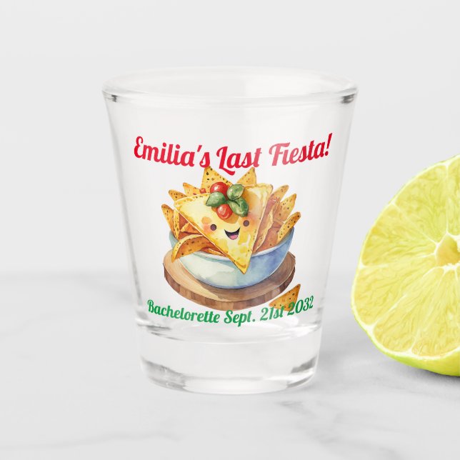 Fiesta Shot Glass Nachos Bachelorette Personalised (Front)