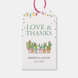 Fiesta Shower Mexican Cactus Thank You Favour Gift Tags